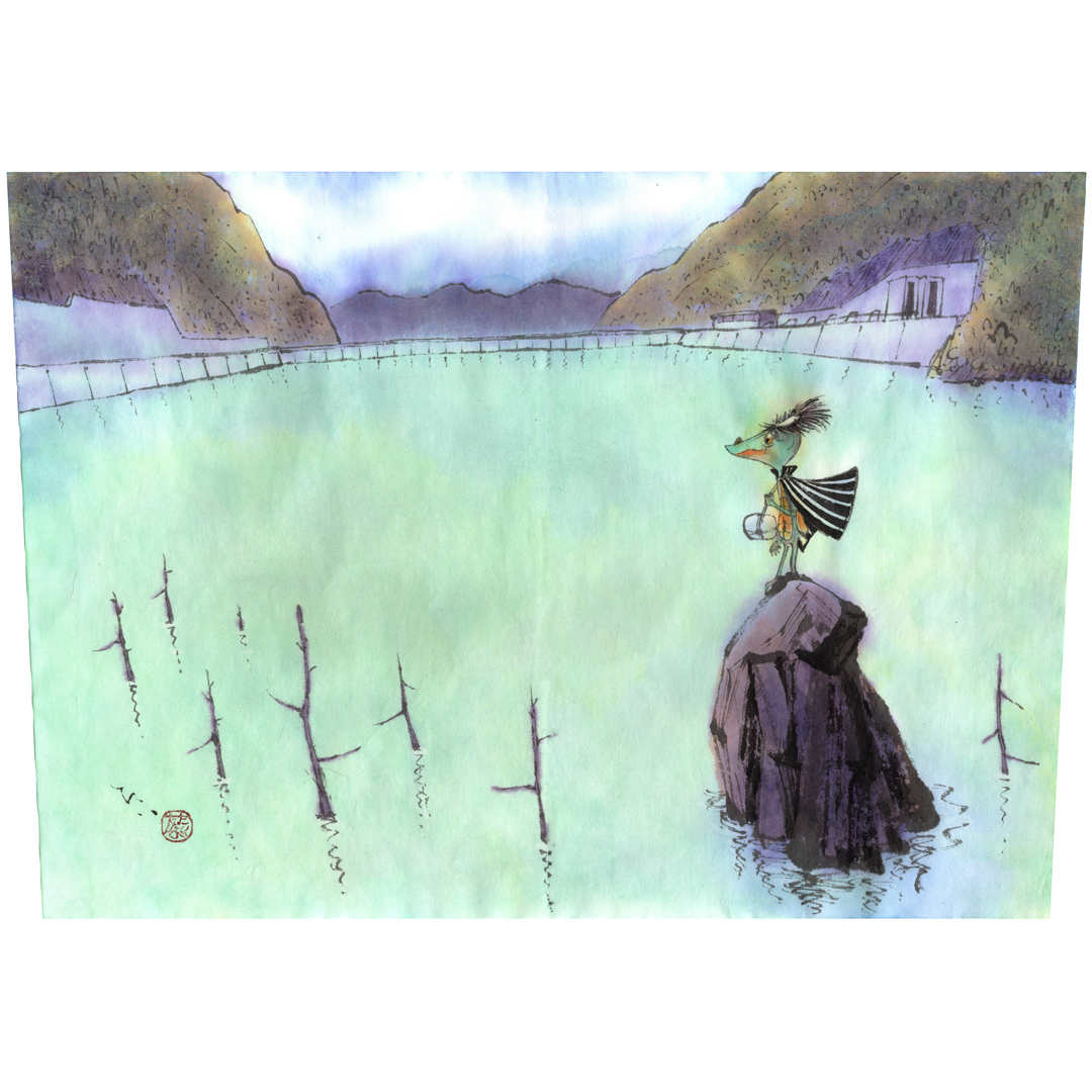 河童がダム湖の底に沈んだ村に帰郷するという漫画